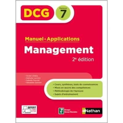 Afbeelding van DCG Epreuve 7 Manuel et applications Management 2e ed 2024