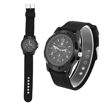 Afbeelding van Elektronisch digitaal polshorloge voor heren duurzaam dames mode nylon herenmode armband horloges, zwart., Riem