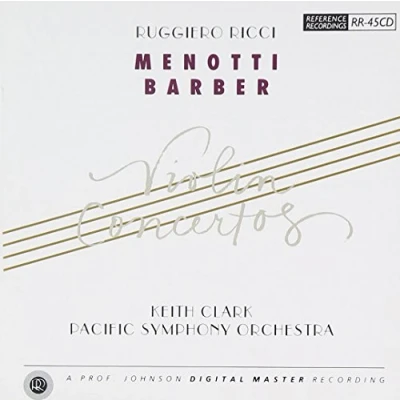 Afbeelding van Ruggiero Ricci &amp; Keith Clark Pacific Symphony Menotti, Barber: Violin Concerti (CD)