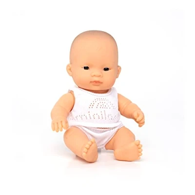 Afbeelding van Miniland babypop europees met ondergoed jongen 21 cm