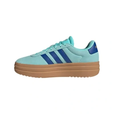 Image de adidas Femme VL COURT BOLD SHOES, Flash Aqua/Royal Blue/Gold Metallic, 36 2/3 EU