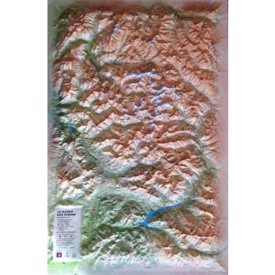 Image de Carte en relief du parc national des écrins