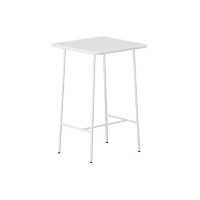 Afbeelding van Vente unique Hoge tuintafel L70 cm van metaal Wit MIRMANDE MYLIA L 70 x H 106 D