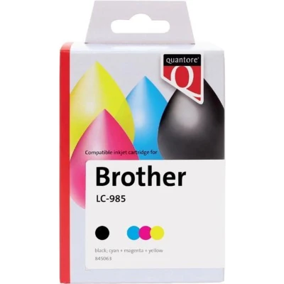 Afbeelding van Inktcartridge Quantore alternatief tbv Brother LC 985 zwart + 3 kleuren
