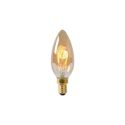 Afbeelding van Lucide C35 Filament lamp Ø 3,5 cm LED Dimb. E14 1x3W 2200K Amber