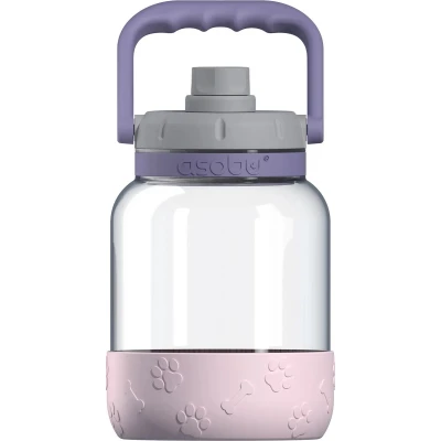 Afbeelding van Asobu The Barkley Juggler Roze draagfles inhoud 1,5L voor water met drinkbak de hond