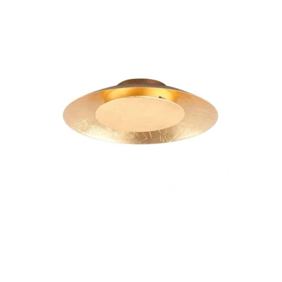 Afbeelding van Lindby LED plafondlamp 1licht metaal H: 6 cm goud Inclusief lichtbron
