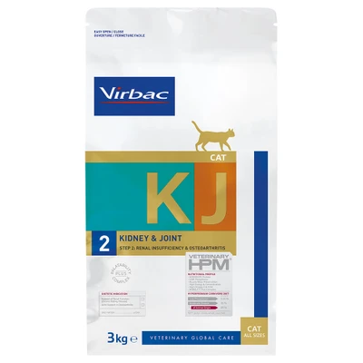 Afbeelding van Dubbelpak 2x 3kg Virbac Veterinary HPM Cat Kidney &amp; Joint Support KJ2 Katten Droogvoer