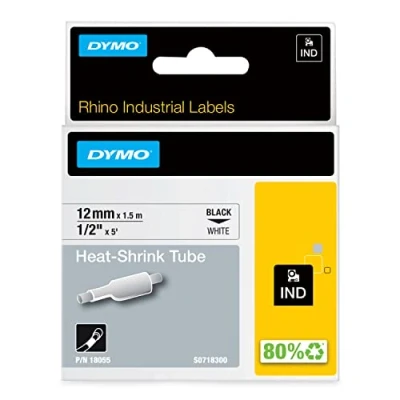 Afbeelding van Dymo 18055 (S0718300) Tape Zwart op wit (12 mm)