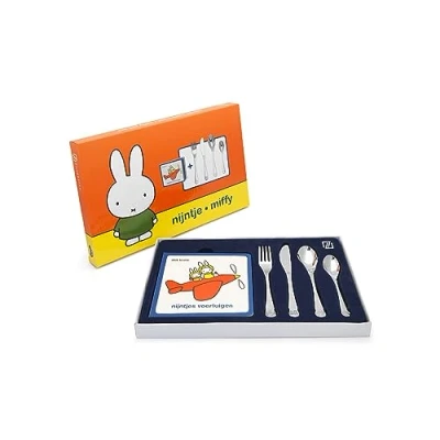 Afbeelding van Zilverstad Children&#039;s cutlery Miffy vehicles + book
