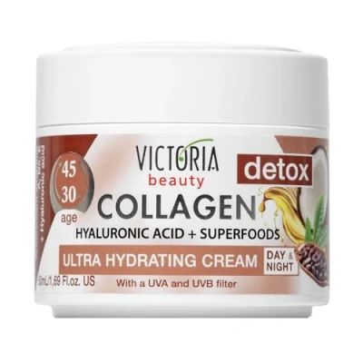 Afbeelding van Victoria Beauty Collageen Gezichtscreme 50 ml ultra hydraterend 30 45 jaar