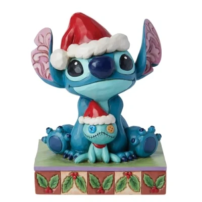 Afbeelding van Disney Traditions Santa Stitch with Scrump 14 cm