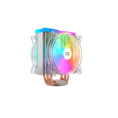 Afbeelding van Mars Gaming MCPU66, Triple ARGB CPU koellichaam, 6 Heatpipes HCT, TDP 220W, 2 ventilatoren 12 cm, zwart