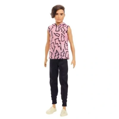 Afbeelding van Barbie Ken Fashionistas pop in roze hoodie met Blitzen