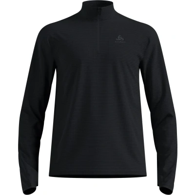 Afbeelding van ODLO Mid layer 1/2 zip ESSENTIAL THERMAL Heren Sporttrui black