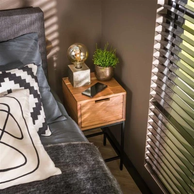 Afbeelding van Hoyz Nachtkastje XS flat / Massief acacia naturel