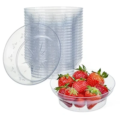 Afbeelding van MATANA 20 Plastic Kommen Snack Schaaltjes Kunststof Dessertschalen, 285 ml Perfect voor IJs, Snoep, Salade, Koekjes, Fruit