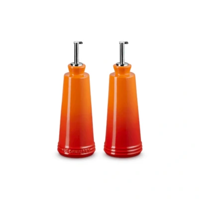 Afbeelding van Le Creuset olie en azijnset oranje 2 delig