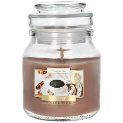 Afbeelding van KOTARBAU® Geurkaars, klein potje met deksel, koffie cadeau idee, aromatherapie, decoratieve kaarsen, brandduur tot 28 uur