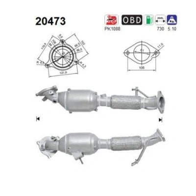 Afbeelding van AS 20473 Katalysator Euro 5 FORD: MONDEO 4