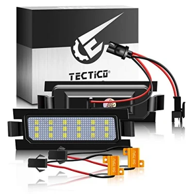 Afbeelding van TECTICO led kentekenplaatverlichting, achterlichten E Mark ECE zuiver wit, Canbus, foutvrij, 6000K, voor Pro Ceed 2 Accent Elantra GT Hatchback I30 (GD) CW 5D Wagon stuks