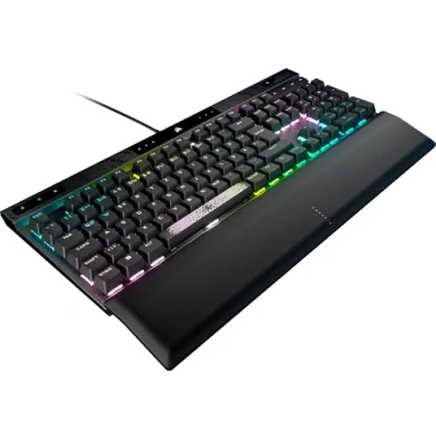 Afbeelding van CORSAIR K70 MAX RGB mechanisch gamingtoetsenbord, bekabeld, MGX schakelaars, verstelbare PBT double shot keycaps, compatibel met iCUE PC, PS5, PS4, Xbox QWERTZ DE staalgrijs