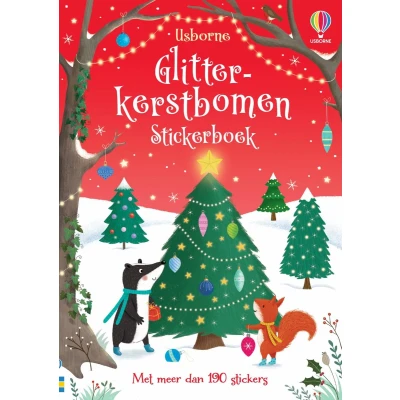 Afbeelding van Uitgeverij usborne glitterkerstbomen stickerboek
