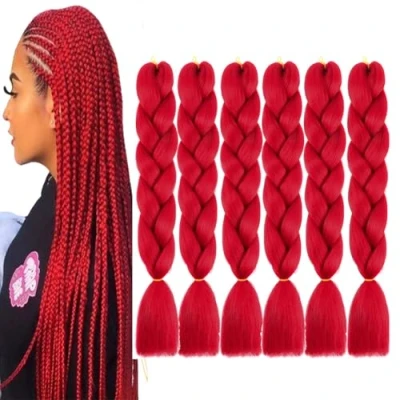 Afbeelding van Jumbo haarverlenging, kleurrijk, hittebestendig, ombré vlechten in paarse kleuren, 60 g/stuk, cm ..