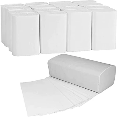 Afbeelding van MUNTRADE 3000 stuks papieren handdoeken, zigzag, dubbellaags, gelamineerd