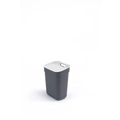 Image de CURVER Poubelle de Tri 10L &quot;Ready To Collect&quot; Idéal sous Evier Avec Support Mural pour Mur ou Porte Cuisine, Salle Bain, Buanderie 100% Recyclé Anthracite