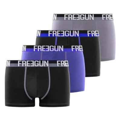 Afbeelding van FREEGUN Fg/1/Bc/Pk4/Gsa Boxershorts voor heren (4 stuks), zwart.