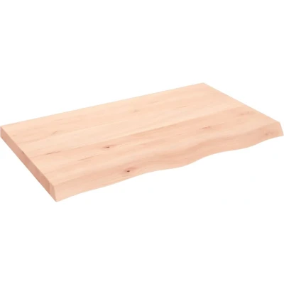 Afbeelding van Wastafelblad 100x60x6 cm onbehandeld massief hout