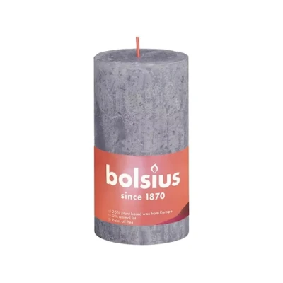 Afbeelding van Bolsius kaars rustiek Frosted Lavender 130/68 mm