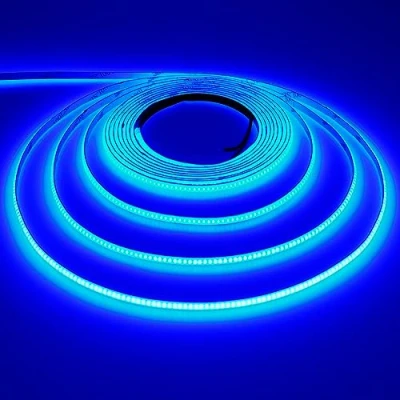 Afbeelding van TOPAI COB LED strip, blauw, 5 meter, mm, ultradun, 12 V, zelfklevend, hoge helderheid, 400 leds/m, ledstrips, dimbaar, flexibel gesneden (alleen led)