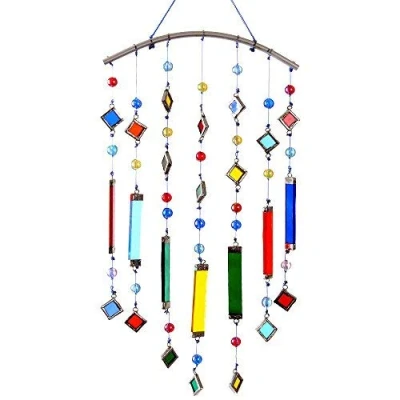 Afbeelding van HAB &amp; GUT FM409 Glazen windgong 38 x 14 cm Mobiele raamdecoratie, muur, terras en balkon