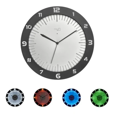 Afbeelding van TFA Dostmann 60.3553.10 Wandklok Zendergestuurd 303 mm x 45 Grijs Groot display