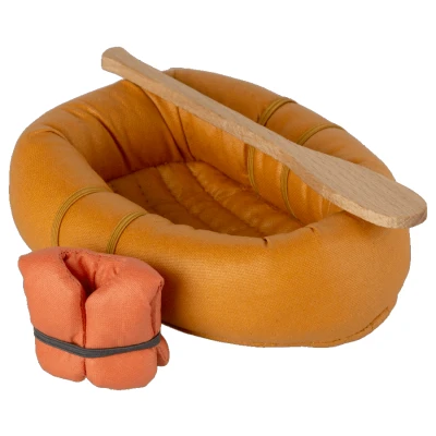 Afbeelding van Maileg poppenboot met zwemvest geel