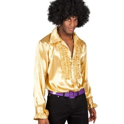 Afbeelding van Boland Party shirt goud (L) Volwassenen Danser/danseres 80&#039;s &amp; 90&#039;s Disco