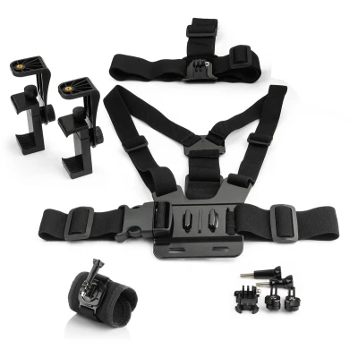 Afbeelding van MOJOGEAR A03 Kit de sangles pour la tête, poitrine et le poignet Compatible avec GoPro smartphone d&#039;accessoires caméra d&#039;action bandeau réglable, sangle poitrine, dragonne