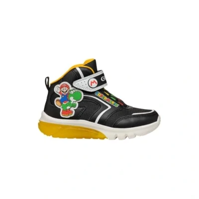 Afbeelding van Geox Super Mario Ciberdron BOY Light UP Korte laarzen voor kinderen, Maat: 24, Black/yellow Imitatieleer/ textiel