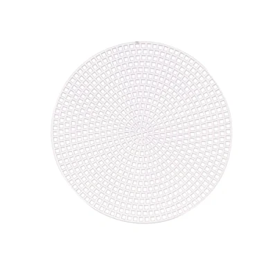 Afbeelding van Vaessen Creative Kunststof canvas in cirkelvorm, 7 stuks, zachte netvellen voor knutselen, borduurwerk en kruissteek, 10 diameter 11 cm, transparant
