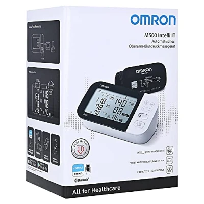 Afbeelding van Omron M500 Intelli IT (nieuw 2020) Arm bloeddrukmeter met IntelliWrap armband (22 42 cm) geheugen 2 x 100 + gastmodus, klinisch gevalideerd