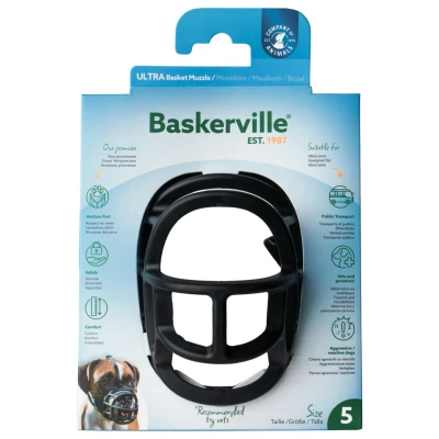 Afbeelding van Baskerville Ultra Basket Muzzle Zwart Hondenopvoeding Nr 5