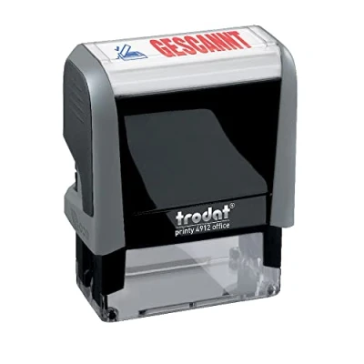 Afbeelding van Trodat Office Printy 4912 stempelkussen, zelfkleurend, 47 x 18 mm, blauw / rood