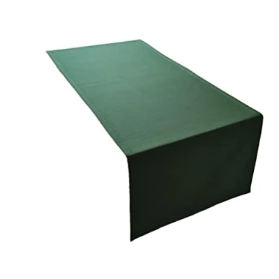 Afbeelding van Premium tafelloper 100% katoen collectie concept, kleur en grootte naar keuze (tafelloper 45 x 150 cm, olijfgroen)