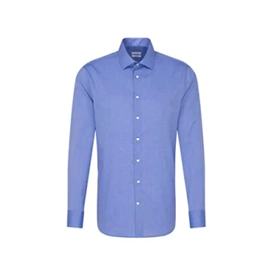 Afbeelding van Seidensticker Tailored FIT Zakelijk overhemd, Heren, Maat: 39, Blau