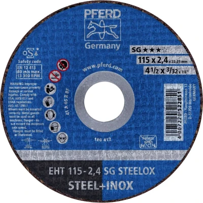 Afbeelding van PFERD EHT 115 2,4 SG STEELOX 61340432 Doorslijpschijf recht mm 25 stuk(s) RVS, Staal
