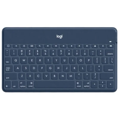Image de Logitech Keys To Go Clavier sans fil Bluetooth AZERTY Français bleu classique