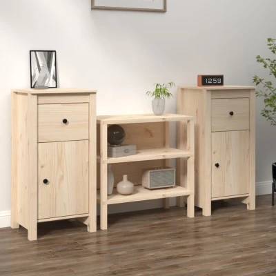 Afbeelding van Dressoirs 2 st 40x35x80 cm massief grenenhout