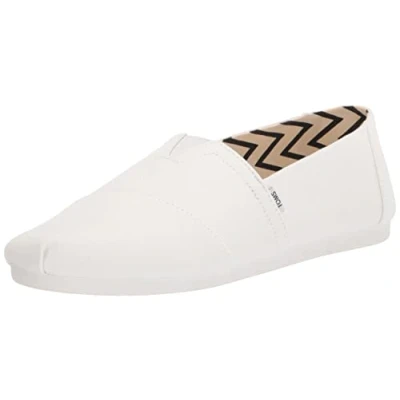 Afbeelding van TOMS Alpargata platte mocassins van gerecycled katoen voor heren, Wit.